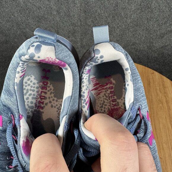 S Under Armour Womens 6 Charged Impulse 3024442-400 Blue Running Shoes Sneakers - Picture 7 of 8